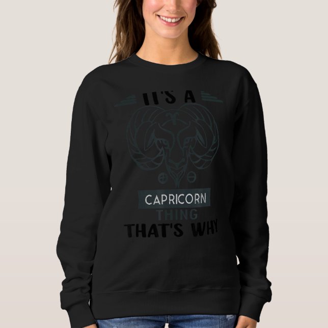 Sweatshirt SIGNE Zodiaque Capricorne Astrologie Horoscope (Devant)