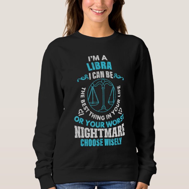 Sweatshirt SIGNE Zodiaque Im A Libra Graphisme (Devant)