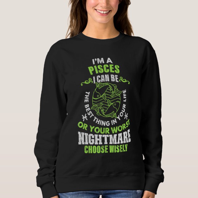 Sweatshirt SIGNE Zodiaque Im A Pisces Graphique (Devant)