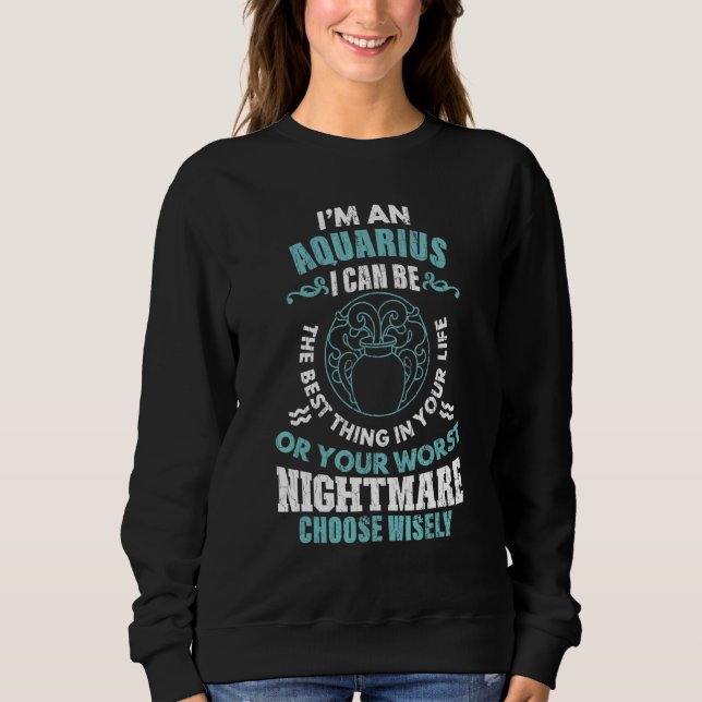 Sweatshirt SIGNE Zodiaque Im Un Aquarius Graphique (Devant)