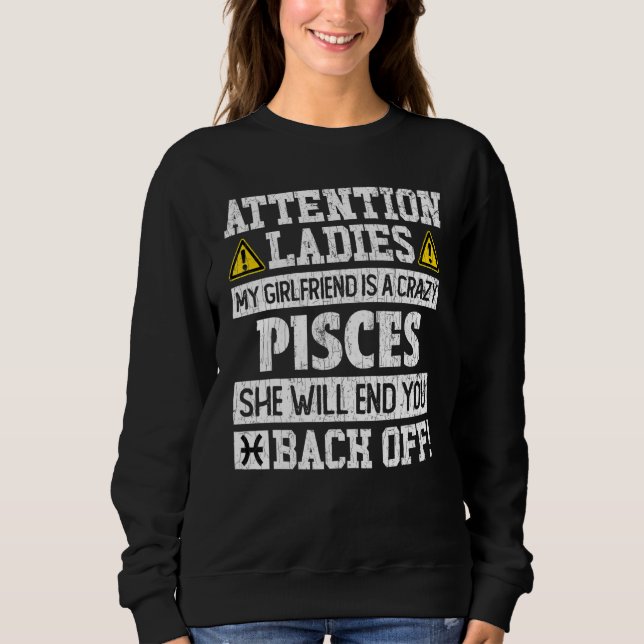 Sweatshirt SIGNE Zodiaque Pisces Girlfriend Graphique (Devant)