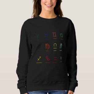 Sweatshirt Signes Astrologiques Arc-en-ciel des Tropiques Cél