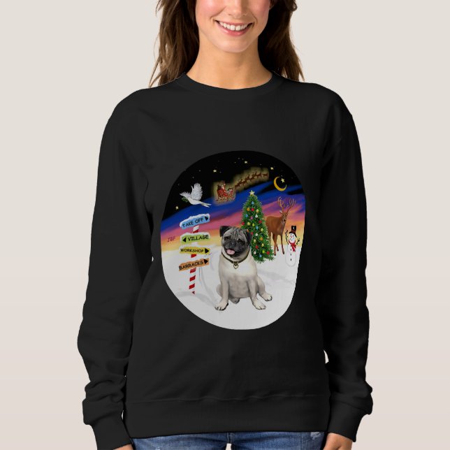 Sweatshirt Signes de Noël avec T-shirt classique Carlin 805 (Devant)