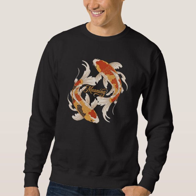 Sweatshirt Signification – Carpe Koï Symbole de Croissance, d (Devant)