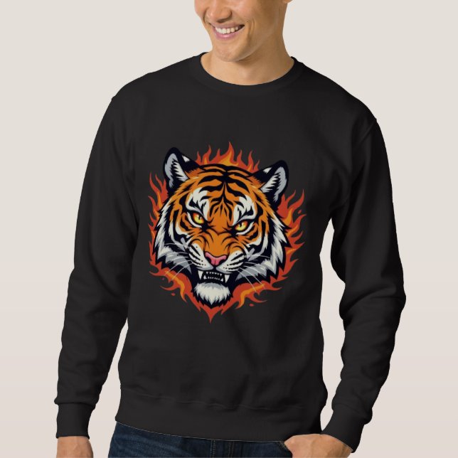 Sweatshirt Silent Tiger – Precision and Power (Devant)