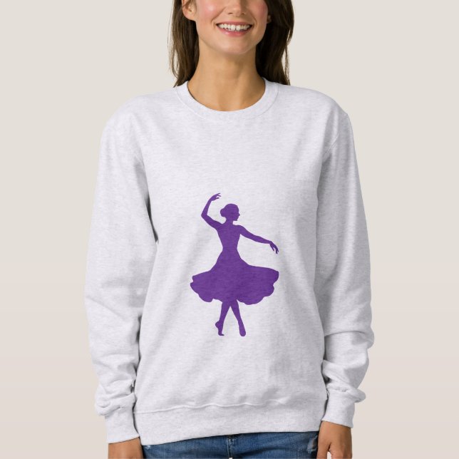 Sweatshirt Silhouette de Ballerine Élégante Danseuse de Balle (Devant)
