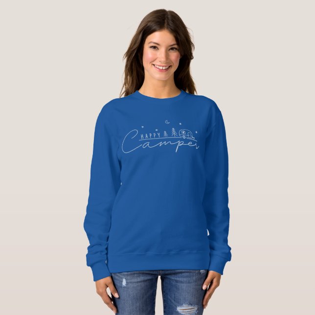 Sweatshirt Silhouette de campeur heureux (Devant entier)