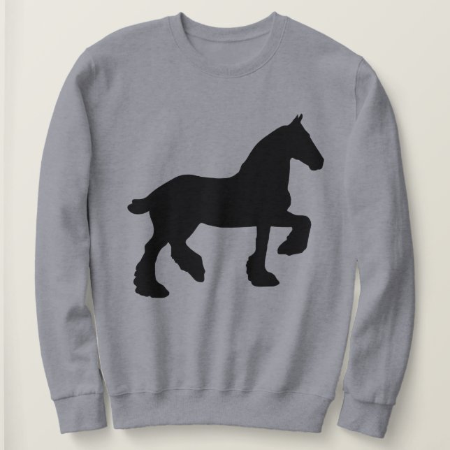 Sweatshirt Silhouette de cheval de trait (Design devant)