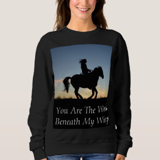 Sweatshirt Silhouette de cheval et cavalier
