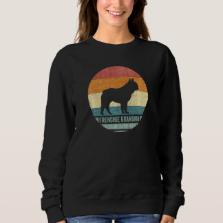 Sweatshirt Silhouette de grand-mère Bouledogue Français vinta