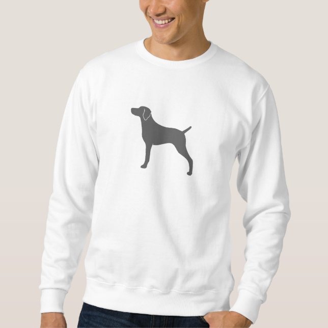 Sweatshirt Silhouette de la race de chien Weimaraner (Devant)