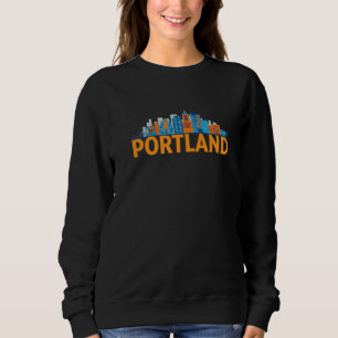 Sweatshirt Silhouette de l'horizon de la ville de Portland Or