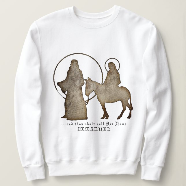 Sweatshirt Silhouette de nativité de Noël (Design devant)