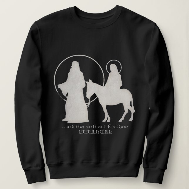 Sweatshirt Silhouette de nativité de Noël (Design devant)