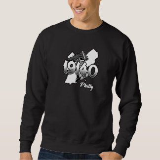 Sweatshirt Silhouette de Philadelphie avec code postal 19140