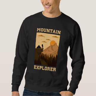 Sweatshirt Silhouette de scène de montagne et de forêt  46