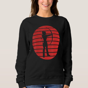 Sweatshirt Silhouette De Tir À L'Arc Sur Un Arrière - plan Co