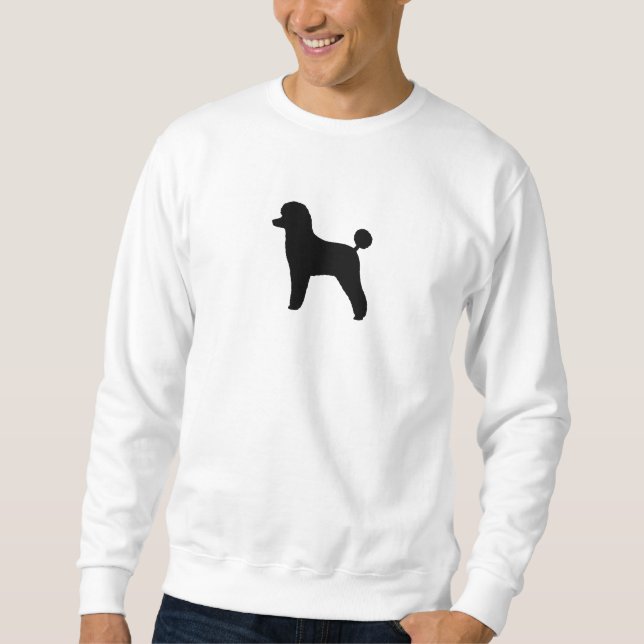 Sweatshirt Silhouette du caniche à jouet noir| Race de chien (Devant)
