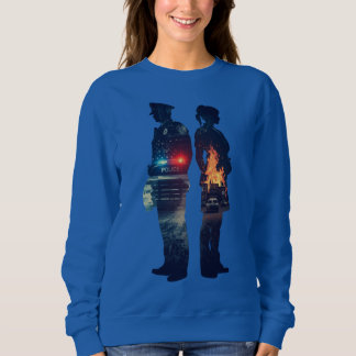 Sweatshirt Silhouette d'un couple d'agent de police et d'infi