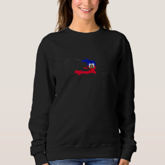 Sweatshirt Silhouette Haitian Flag Michelangelo Hands Haiti  