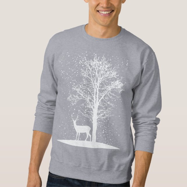 Sweatshirt Silhouette hivernale serene (Devant)