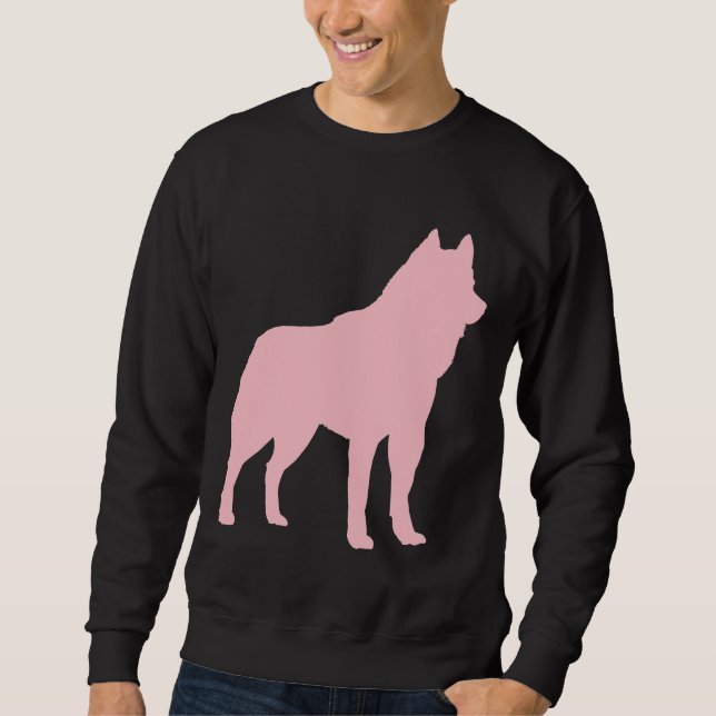 Sweatshirt Silhouette Husky Rose (Devant)