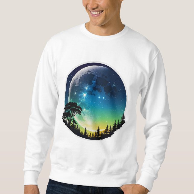 Sweatshirt Silhouette Lune Nuit (Devant)