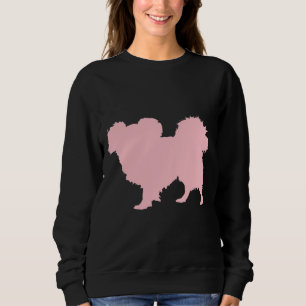 Sweatshirt Silhouette Papillon rose