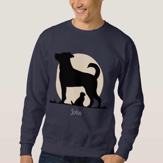 Sweatshirt Silhouette rustique de Maman & Pup avec l'obligati (Devant)