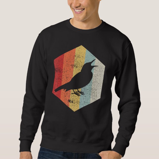 Sweatshirt Silhouette vintage rétro Baltimore Oriole (Devant)