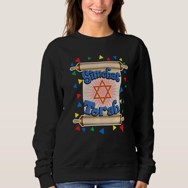 Sweatshirt Simchat Torah joyeux pour hommes femmes enfants fê (Devant)