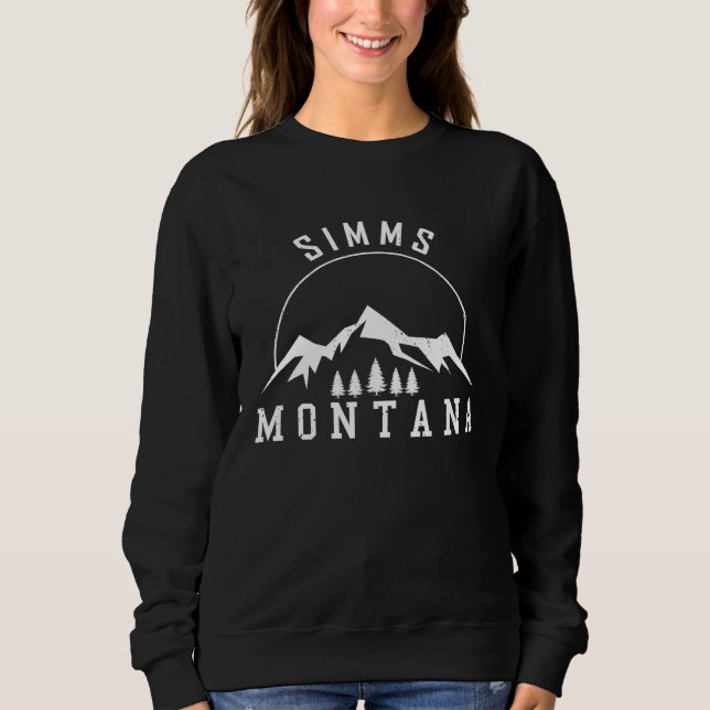 Sweatshirt Simms Montana MT Fishing And Hiking  2 (Devant)
