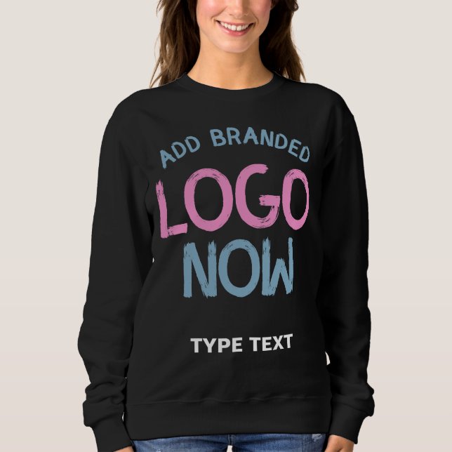 SWEATSHIRT SIMPLE CONTEMPORAIN NETTOYÉ NOIR CLIENT À LA MODE (Devant)