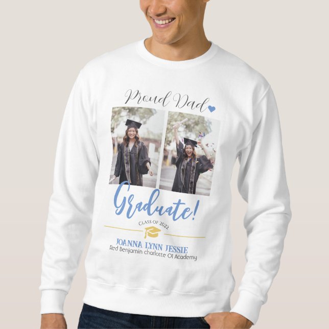 Sweatshirt Simple Elegant Graduation or Casquette Merci Scrip (Devant)