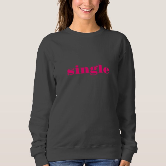 Sweatshirt Simple rose moderne typographie mignonne drôle fli (Devant)