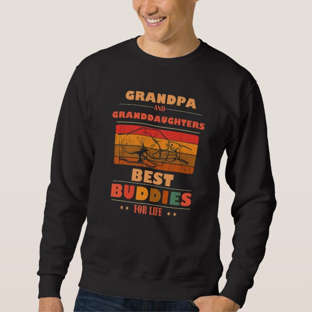Sweatshirt Sincere Grandparents Buddies For Life GRANDPA Gran (Devant)