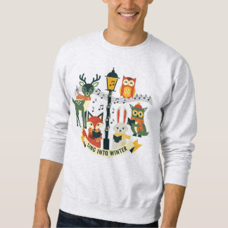 Sweatshirt Sing Into Winter (1) Woodland Choir Art