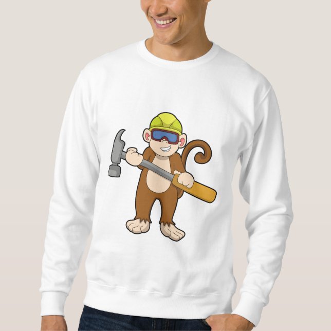 Sweatshirt Singe artisan avec marteau (Devant)