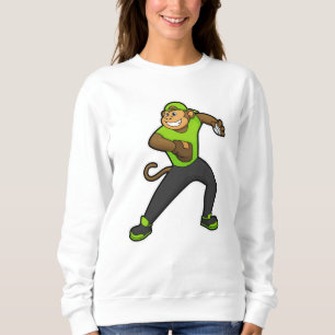 Sweatshirt Singe au baseball avec batte de baseball