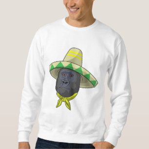 Sweatshirt Singe au chapeau de paille