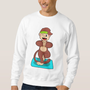Sweatshirt Singe au Yoga en position debout