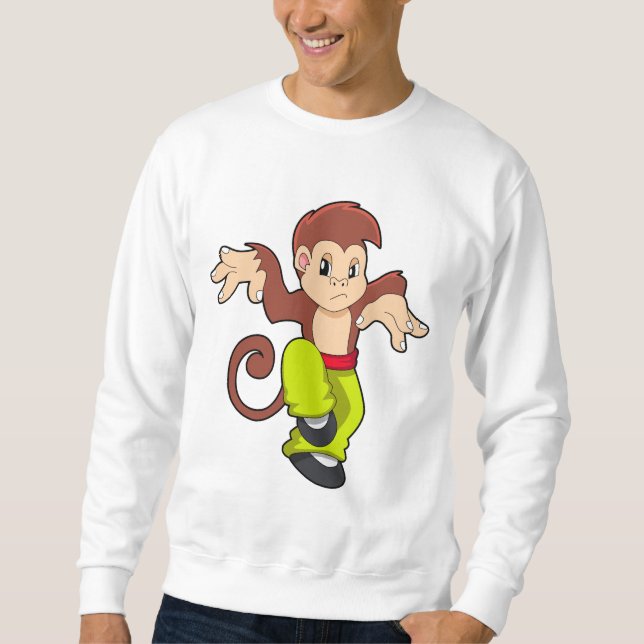 Sweatshirt Singe aux arts martiaux Kungfu (Devant)