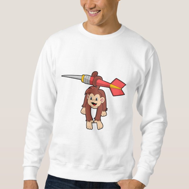 Sweatshirt Singe aux fléchettes avec Dart (Devant)