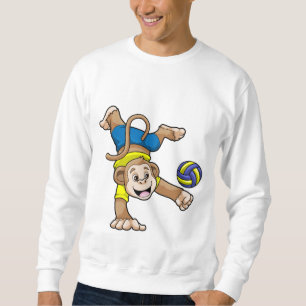 Sweatshirt Singe aux sports avec volleyball