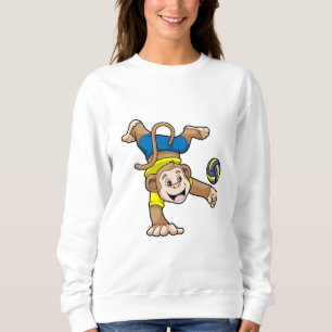Sweatshirt Singe aux sports avec volleyball