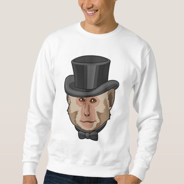 Sweatshirt Singe avec Cylindre (Devant)