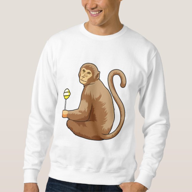 Sweatshirt Singe avec Lollipop (Devant)