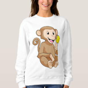 Sweatshirt Singe avec Popsicle