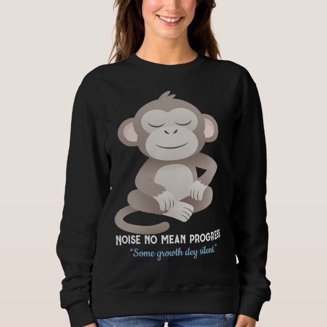 Sweatshirt Singe Confiant – Chemise de Style de Vie Minimalis (Devant)