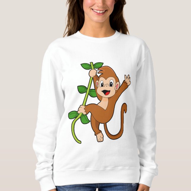 Sweatshirt Singe dans la jungle (Devant)